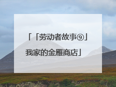 「劳动者故事⑨」我家的金雁商店