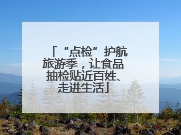 “点检”护航旅游季，让食品抽检贴近百姓、走进生活