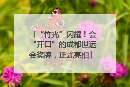 “竹光”闪耀！会“开口”的成都世运会奖牌，正式亮相