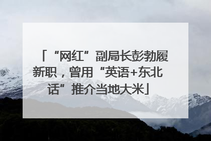 “网红”副局长彭勃履新职，曾用“英语+东北话”推介当地大米