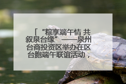 “粽享端午情 共叙泉台缘”——泉州台商投资区举办在区台胞端午联谊活动，共话同源深情