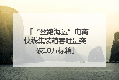 “丝路海运”电商快线集装箱吞吐量突破10万标箱