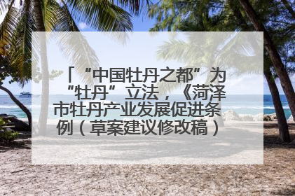 “中国牡丹之都”为“牡丹”立法，《菏泽市牡丹产业发展促进条例（草案建议修改稿）》公开征求意见
