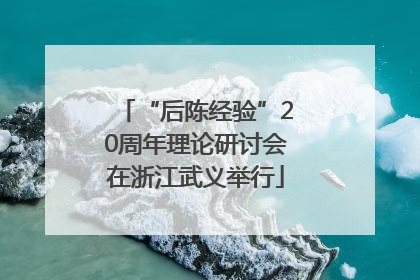 “后陈经验”20周年理论研讨会在浙江武义举行