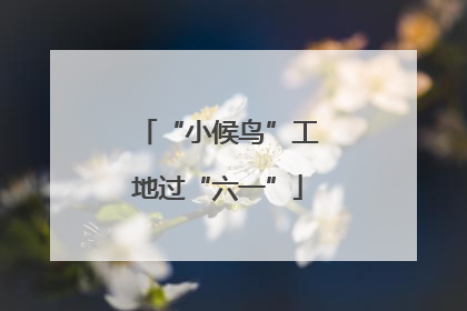 “小候鸟”工地过“六一”