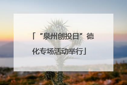 “泉州创投日”德化专场活动举行