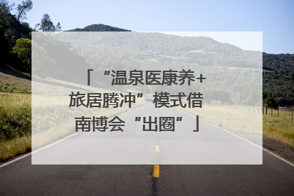 “温泉医康养+旅居腾冲”模式借南博会“出圈”