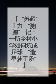 “苏超”主力 “溯源” 记：一所乡村小学如何炼成足球 “造星梦工场”