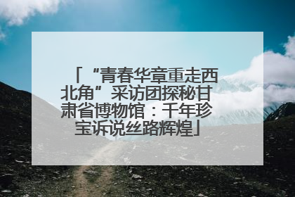 “青春华章重走西北角”采访团探秘甘肃省博物馆：千年珍宝诉说丝路辉煌