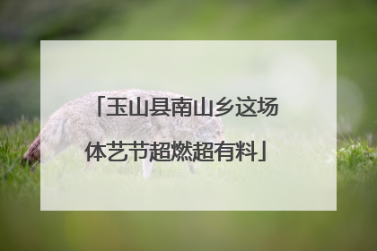 玉山县南山乡这场体艺节超燃超有料