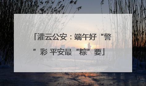 灌云公安：端午好“警”彩 平安最“粽”要
