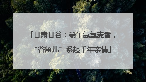 甘肃甘谷：端午氤氲麦香，“谷角儿”系起千年亲情