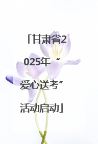 甘肃省2025年“爱心送考”活动启动