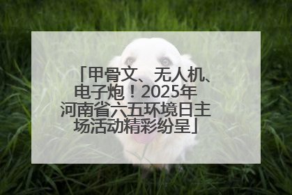 甲骨文、无人机、电子炮！2025年河南省六五环境日主场活动精彩纷呈