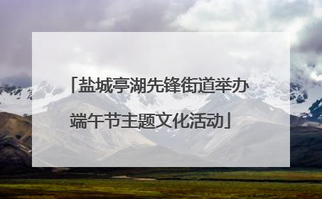盐城亭湖先锋街道举办端午节主题文化活动