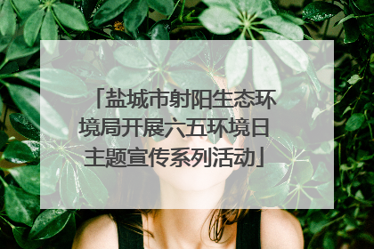 盐城市射阳生态环境局开展六五环境日主题宣传系列活动