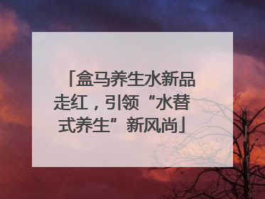 盒马养生水新品走红，引领“水替式养生”新风尚