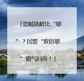 盗贼挑衅比“耶”？民警“双倍耶”霸气回应！