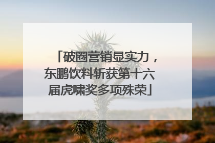 破圈营销显实力，东鹏饮料斩获第十六届虎啸奖多项殊荣