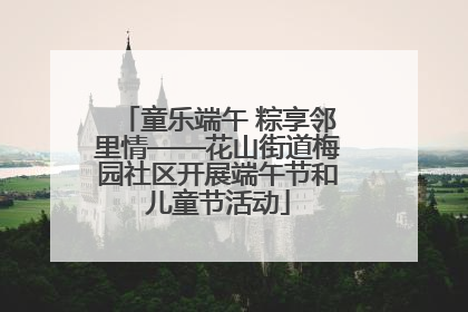 童乐端午 粽享邻里情——花山街道梅园社区开展端午节和儿童节活动