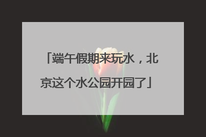 端午假期来玩水，北京这个水公园开园了
