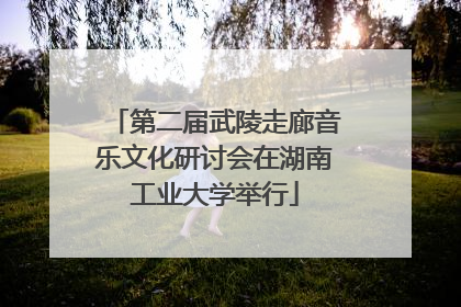 第二届武陵走廊音乐文化研讨会在湖南工业大学举行
