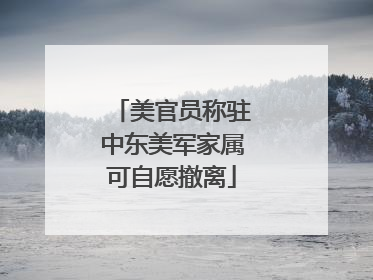 美官员称驻中东美军家属可自愿撤离