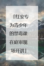 红安专为青少年的禁毒课在庭审现场开讲