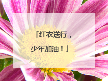 红衣送行，少年加油！