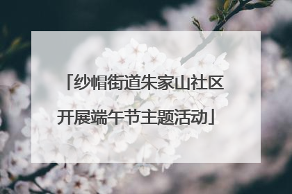 纱帽街道朱家山社区开展端午节主题活动
