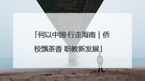 何以中国·行走海南｜侨校飘茶香 职教新发展