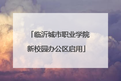 临沂城市职业学院新校园办公区启用