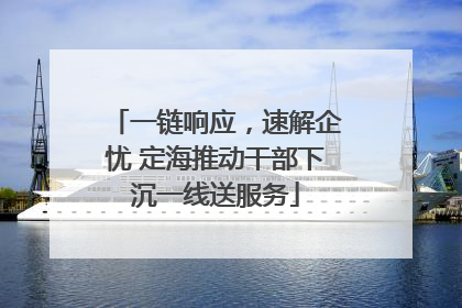 一链响应，速解企忧 定海推动干部下沉一线送服务