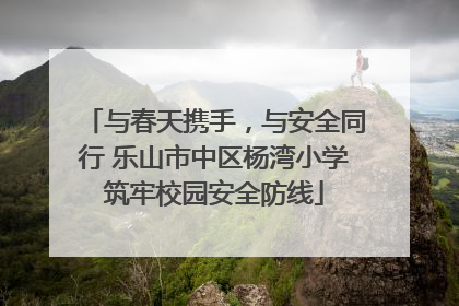 与春天携手，与安全同行 乐山市中区杨湾小学筑牢校园安全防线