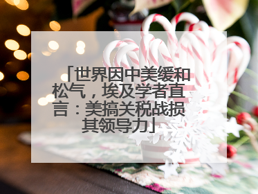 世界因中美缓和松气，埃及学者直言：美搞关税战损其领导力