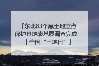 东北83个黑土地重点保护县地表基质调查完成｜全国“土地日”
