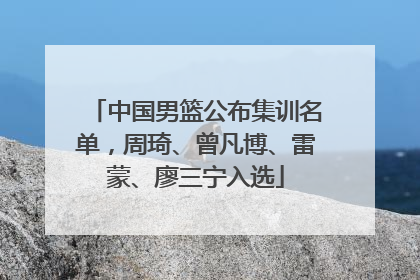 中国男篮公布集训名单，周琦、曾凡博、雷蒙、廖三宁入选