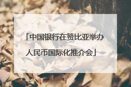 中国银行在赞比亚举办人民币国际化推介会