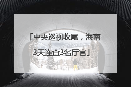 中央巡视收尾，海南3天连查3名厅官