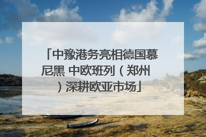 中豫港务亮相德国慕尼黑 中欧班列（郑州）深耕欧亚市场