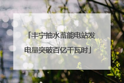 丰宁抽水蓄能电站发电量突破百亿千瓦时