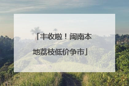 丰收啦！闽南本地荔枝低价争市