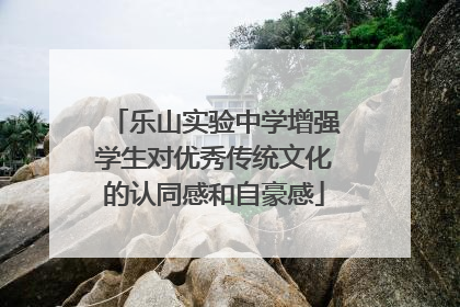 乐山实验中学增强学生对优秀传统文化的认同感和自豪感