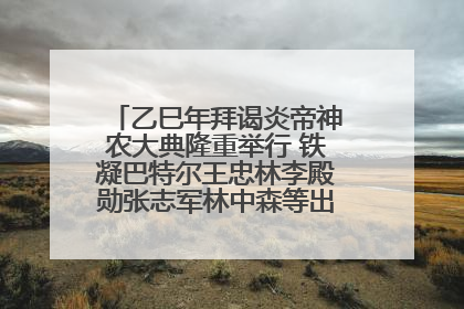 乙巳年拜谒炎帝神农大典隆重举行 铁凝巴特尔王忠林李殿勋张志军林中森等出席 孙伟主持