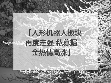 人形机器人板块再度走强 私募掘金热情高涨
