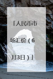 人民币市场汇价（6月3日）