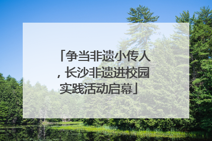 争当非遗小传人，长沙非遗进校园实践活动启幕
