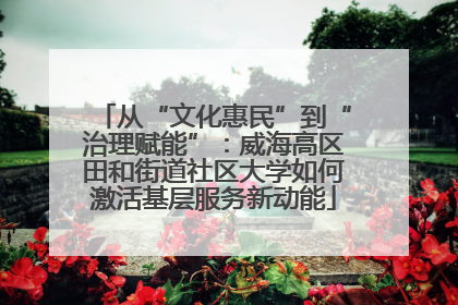 从“文化惠民”到“治理赋能”：威海高区田和街道社区大学如何激活基层服务新动能