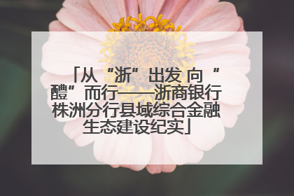 从“浙”出发 向“醴”而行——浙商银行株洲分行县域综合金融生态建设纪实