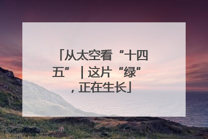 从太空看“十四五”｜这片“绿”，正在生长